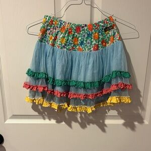 Matilda Jane Floral Skirt with Colorful Ruffles